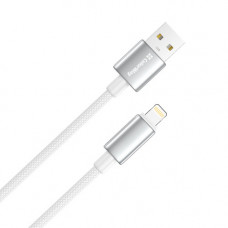 Кабель ColorWay USB - Lightning (M/M), zinc alloy braided, 3А, 2 м, White (CW-CBUL099-WT)