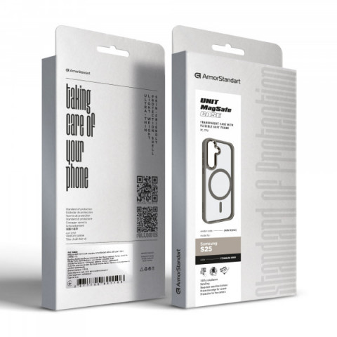 Чохол ArmorStandart Unit MagSafe для Samsung S25 Titanium Grey (ARM82262)