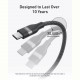 Кабель Anker Upcycled-Braided USB-C - USB-C (M/M), 240W, 1.8 м, Black (A82E2H12)