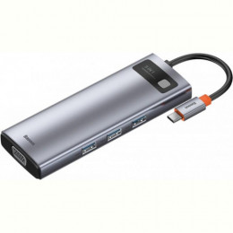 Концентратор USB-C Baseus Metal Gleam Series 9in1 Gray (CAHUB-CU0G)