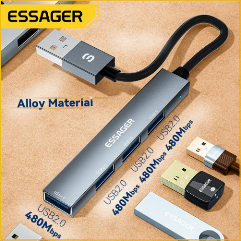 USB-хаб Essager Fengyang 4 in 1 Splitter USB-A (EHBA04-FY10-P)