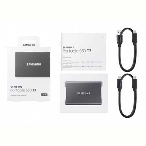 Накопичувач зовнішній SSD 4TB Samsung T7 Titan Gray (MU-PC4T0T/WW)