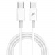 Кабель Grand-X USB Type-C - USB Type-C 20W, 1м, White (CC-03W)