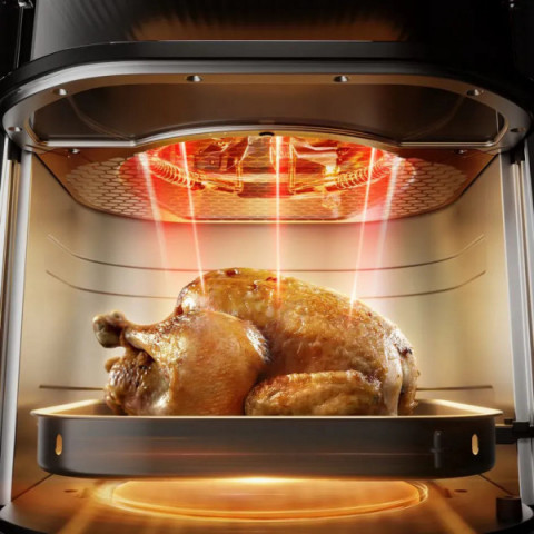 Мультипіч Tefal Easy Fry Infrared, 1850Вт, чаша-7л, сенсорне керув., 8 програм, з віконцем, пластик, чорний