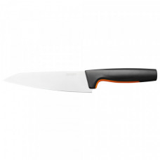 Кухонний ніж кухарський Fiskars Functional Form, середній, 16.9см, нержавіюча сталь, пластик, чорний