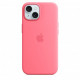 Чохол Apple iPhone 15 Silicone Case with MagSafe Pink (MWN93)