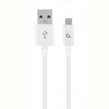 Кабель Cablexpert (CC-USB2P-AMmBM-2M-W) USB 2.0 A - microUSB B, преміум, 2м, белій