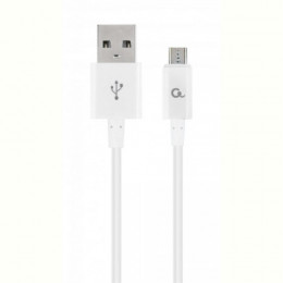 Кабель Cablexpert (CC-USB2P-AMmBM-2M-W) USB 2.0 A - microUSB B, преміум, 2м, белій