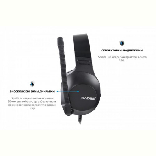Гарнітура Sades SA-721 Spirits Black (sa721bkj)