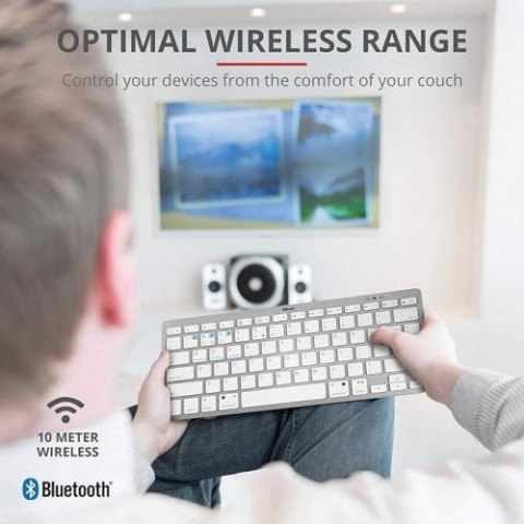 Клавіатура бездротова Trust Bluetooth Basics White (25486)