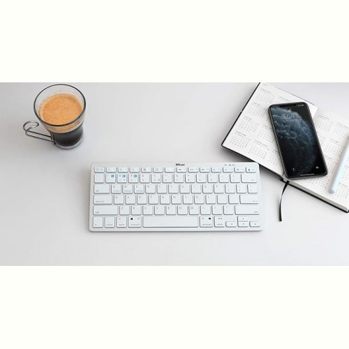 Клавіатура бездротова Trust Bluetooth Basics White (25486)