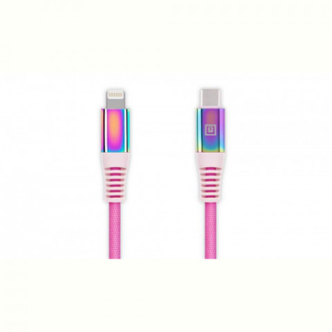 Кабель REAL-EL Rainbow USB-C-Lightning, 1м (4743304104710)