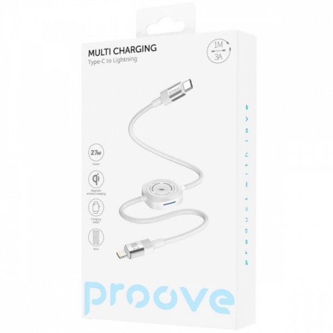 Кабель Proove Multi Charging Type-C to Lightning 27W white Купити в Україні
