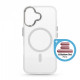 Чохол ArmorStandart Unit MagCase для Apple iPhone 17 Matte Clear Silver + Pink Button Set (ARM90580)