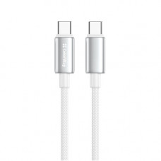 Кабель ColorWay USB Type-C - USB Type-C (M/M), zinc alloy braided, 5А, 2 м, White (CW-CBPDCC099-WT)
