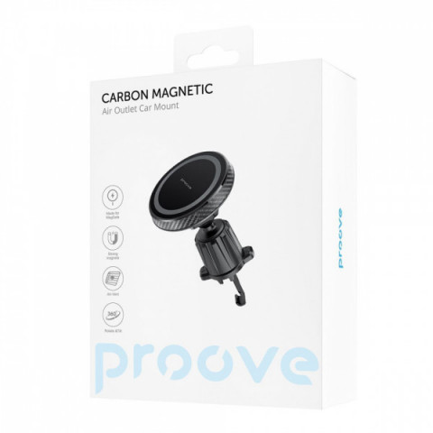 Автомобільний тримач Proove Carbon Magnetic Air Outlet Car Mount Magnetic Ring black Купити в Україні