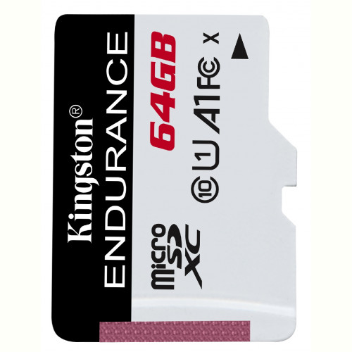 Карта пам`яті MicroSDXC 64GB UHS-I Class 10 Kingston High Endurance R95/W30MB/s (SDCE/64GB)