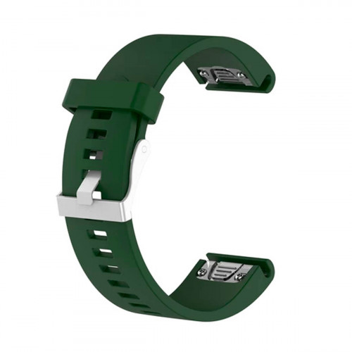 Ремінець для Garmin QuickFit 20 Smooth Silicone Band Dark Green (QF20-SMSB-DKGN)