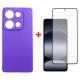 Чохол-накладка Dengos для Xiaomi Redmi Note 14S Violet Full Glue (DG-KM-146) + захисне скло