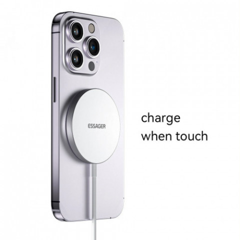 Бездротовий зарядний пристрій Essager YiT 15W White (EWXCX-YT02-Z)