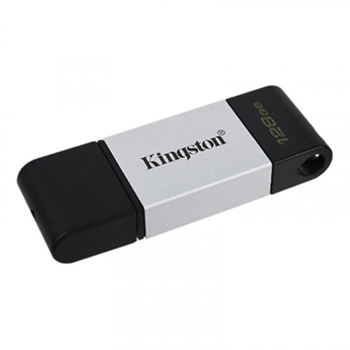 Флеш-накопичувач USB3.2 128GB Type-C Kingston DataTraveler 80 Grey/Black (DT80/128GB)