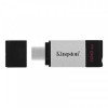 Флеш-накопичувач USB3.2 128GB Type-C Kingston DataTraveler 80 Grey/Black (DT80/128GB)