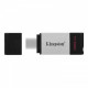 Флеш-накопичувач USB3.2 128GB Type-C Kingston DataTraveler 80 Grey/Black (DT80/128GB)