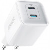 Мережевий зарядний пристрій Anker PowerPort 521 Nano Pro White, 40 W, 2хUSB Type-C (A2038G21)