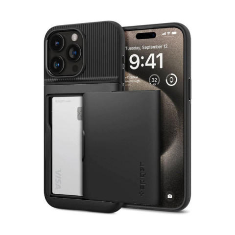 Чохол Spigen Slim Armor CS для iPhone 15 Pro Max Black (ACS06589)