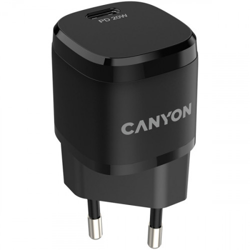 Мережевий зарядний пристрій Canyon H-20-05 Black (CNE-CHA20B05)