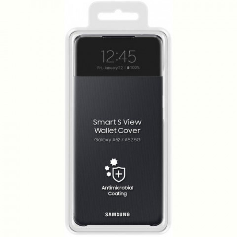 Чохол-книжка Samsung S View Wallet Cover для Samsung Galaxy A52 SM-A525 Black (EF-EA525PBEGRU)