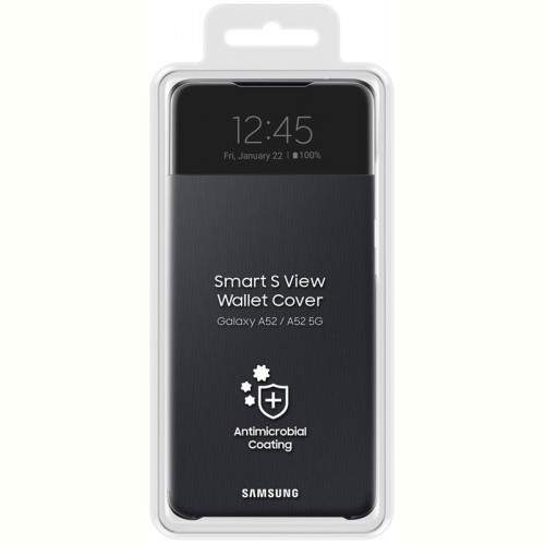 Чохол-книжка Samsung S View Wallet Cover для Samsung Galaxy A52 SM-A525 Black (EF-EA525PBEGRU)