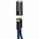 Кабель ColorWay USB-microUSB, 2.4А, 0.22м, Blue (CW-CBUM022-BL)