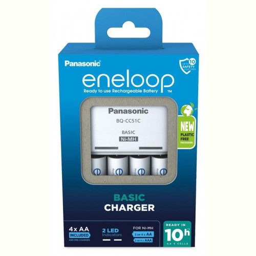 Зарядний пристрій Panasonic Basic USB Charger + Eneloop AA / HR06 NI-MH 2000 mAh