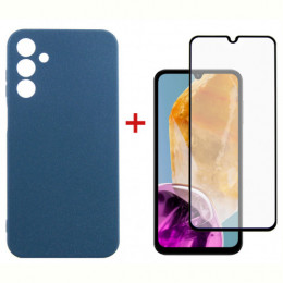 Чохол-накладка Dengos для Samsung Galaxy M15 SM-M156 Blue (DG-KM-89) + захисне скло