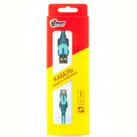 Кабель Dengos USB-Lightning 1м Blue (PLS-L-IND-SOFT-BLUE)