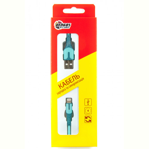 Кабель Dengos USB-Lightning 1м Blue (PLS-L-IND-SOFT-BLUE)