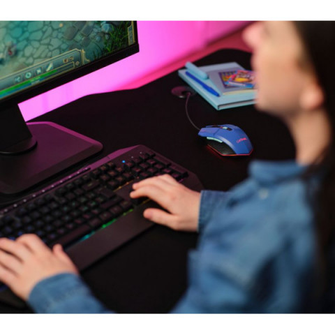 Миша Trust GXT 109 Felox, RGB, USB-A, синій