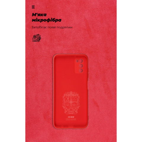 Чохол ArmorStandart ICON для Samsung A03s Camera cover Red (ARM64528)