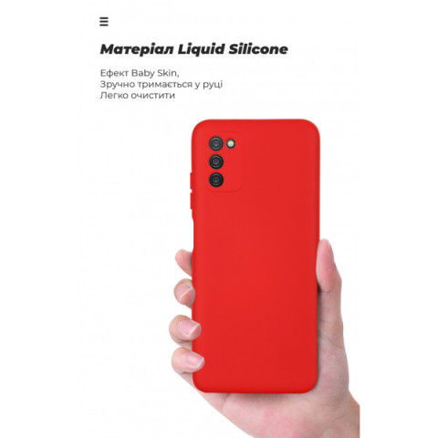 Чохол ArmorStandart ICON для Samsung A03s Camera cover Red (ARM64528)