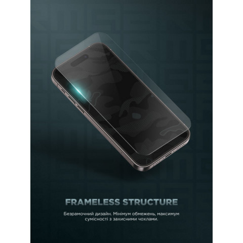 Захисне скло ArmorStandart Infinity Black Icon 2.75D для Apple iPhone 15 Pro (ARM73956)