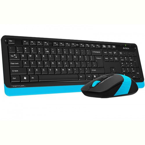 Комплект (клавіатура, мишка) бездротовий A4Tech FG1010S Black/Blue