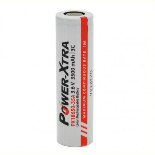 Акумулятор Power-Xtra 18650 Li-Ion 3500 mAh White