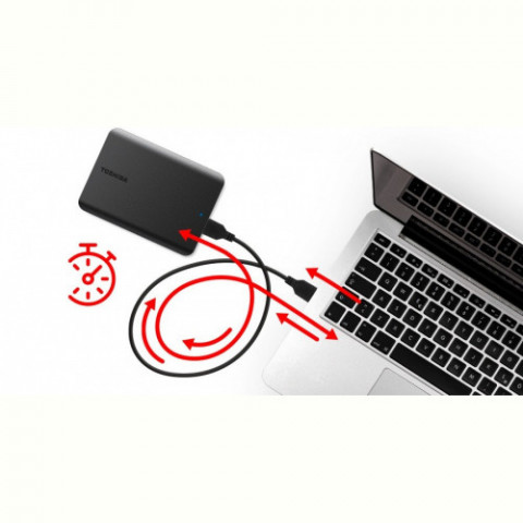 Зовнішній жорсткий диск 2.5" USB 2.0TB Toshiba Canvio Basics EXCL Black (HDTB520MK3AA)