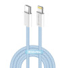 Кабель ColorWay Lightning + USB Type-C (M/M), 3.0 А, 1 м, Blue (CW-CBPDCL061-BL)