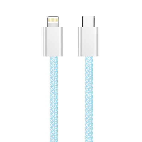 Кабель ColorWay Lightning + USB Type-C (M/M), 3.0 А, 1 м, Blue (CW-CBPDCL061-BL)