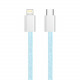 Кабель ColorWay Lightning + USB Type-C (M/M), 3.0 А, 1 м, Blue (CW-CBPDCL061-BL)