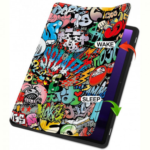 Чохол-книжка BeCover Flexible TPU Mate для Samsung Galaxy Tab S9 (SM-X710/SM-X716)/S9 FE (SM-X510/SM-X516B) Graffiti (712534)