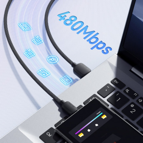 Кабель Essager Breeze USB Type-C - Ligthning (M/M), 20W, 2 м Black (EXCTL-WLA01-P)