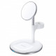 Магнітний бездротовий зарядний пристрій Choetech T586-F 3in1 Magnetic wireless charger station for iPhone